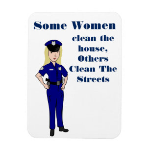 何人かの女性は警官のユーモアをきれいにします マグネット