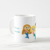 "何人かの男の子です余りに人魚"は コーヒーマグカップ (正面左)