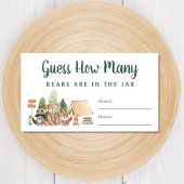 何人がウッドランドの赤ちゃんシャワーのゲームを持っているか推測 エンクロージャーカード