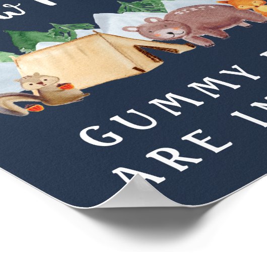 何人がウッドランドの赤ちゃんシャワーのゲームを持っているか推測 ポスター (角)