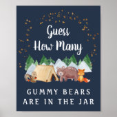 何人がウッドランドの赤ちゃんシャワーのゲームを持っているか推測 ポスター (正面)