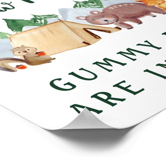 何人がウッドランドの赤ちゃんシャワーのゲームを持っているか推測 ポスター (角)