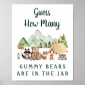 何人がウッドランドの赤ちゃんシャワーのゲームを持っているか推測 ポスター (正面)