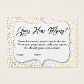 何人だと思う?白い金ゴールド紙吹雪ゲームカード (正面)