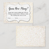 何人だと思う?白い金ゴールド紙吹雪ゲームカード エンクロージャーカード (正面/裏面)