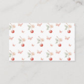 何人のさくらんぼさくらんぼブロッサムベビーシャワーゲーム エンクロージャーカード (裏面)