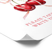 何人のさくらんぼの赤ちゃんシャワーのゲーム ポスター (角)