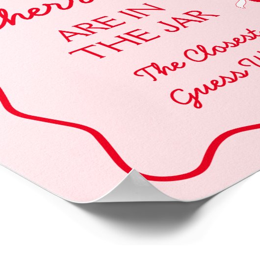 何人のさくらんぼの赤ちゃんシャワーのゲーム ポスター (角)