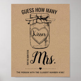 何人のキスがすぐにシャワー夫人になるためのサイン ポスター
