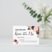 何人のキスがミセス・ゲーム・カードになるだろうか プレイスカード (スタンド正面)