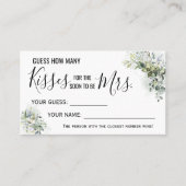 何人のキスがミセス・ゲーム・カードになるだろうか プレイスカード (正面)