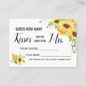何人のキスがミセス・ゲーム・カードになるだろうか プレイスカード (正面)