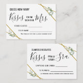 何人のキスがミセス・ゲーム・カードになるだろうか プレイスカード (正面/裏面)