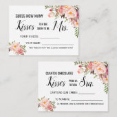 何人のキスがミセス・ゲーム・カードになるだろうか プレイスカード (正面/裏面)