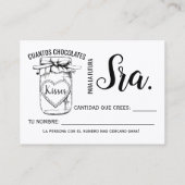 何人のキスがミセス・ゲーム・カードになるだろうか プレイスカード (裏面)