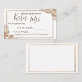 何人のキスがミセス・シャワーカードゲーム プレイスカード (正面/裏面)