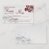 何人のキスがミセス・シャワーカードゲーム プレイスカード (正面/裏面)