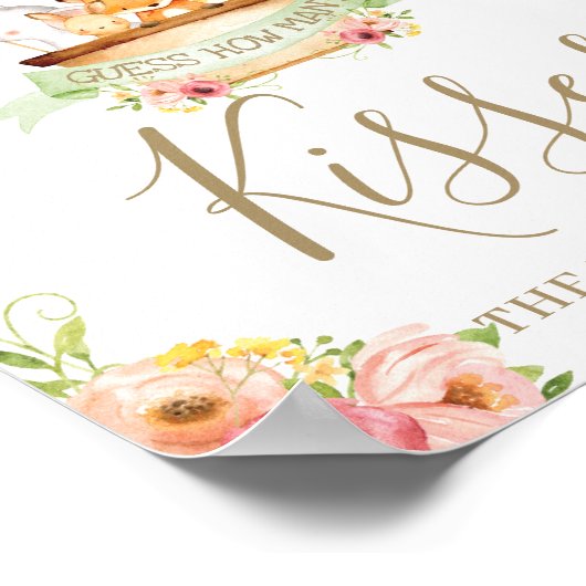 何人のキスが熱気球にサインするか推測 ポスター (角)