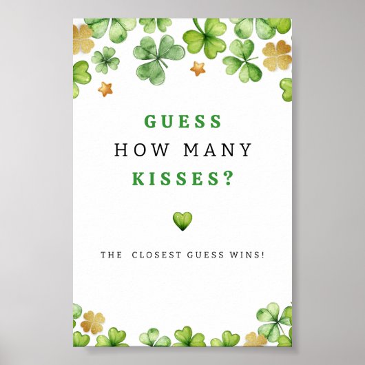 何人のキスの赤ちゃんシャワーゲームのサインを推測 ポスター (正面)