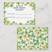 何人のキスの赤ちゃんシャワーゲームカード エンクロージャーカード (正面/裏面)