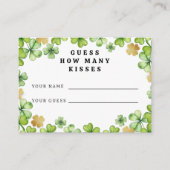 何人のキスの赤ちゃんシャワーゲームカード エンクロージャーカード (正面)