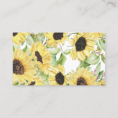 何人のキスひまわりブライダルシャワーゲームカード プレイスカード (裏面)