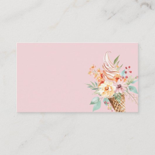 何人のキスアイスクリームブライダルシャワー エンクロージャーカード (裏面)