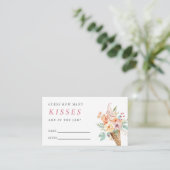 何人のキスアイスクリームブライダルシャワー エンクロージャーカード (スタンド正面)