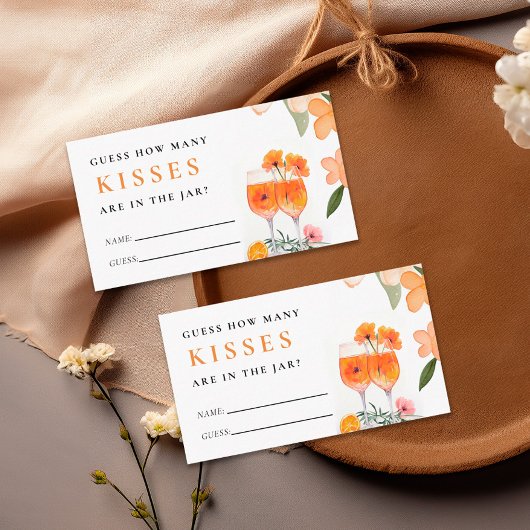 何人のキスアペロルスピリッツブライダルシャワー エンクロージャーカード