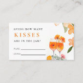 何人のキスアペロルスピリッツブライダルシャワー エンクロージャーカード (正面)