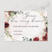 何人のキスゲームカードboho burgundyフローラ エンクロージャーカード (正面)