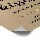 何人のキスゲームサインブライダルシャワーひまわり ポスター (角)