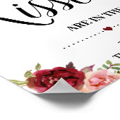 何人のキスゲームサインブライダルシャワーboho chic ポスター (角)