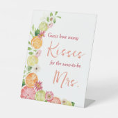 何人のキスゲームシトラスブライダルシャワー 台座サイン (正面)