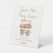 何人のキスゲームフラワーマーケットブライダルシャワー 台座サイン (正面)