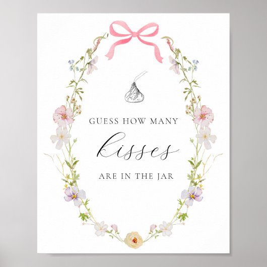 何人のキスシャワーゲームワイルドフラワーボウを推測 ポスター (正面)