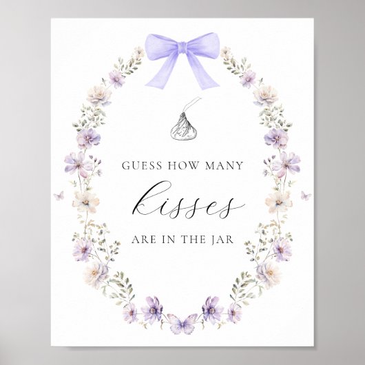 何人のキスシャワーゲームワイルドフラワーボウを推測 ポスター (正面)