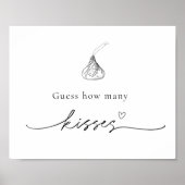 何人のキスシャワー推測ゲームサイン ポスター (正面)