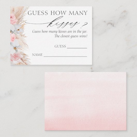 何人のキススグラスのゲームカード エンクロージャーカード (正面/裏面)