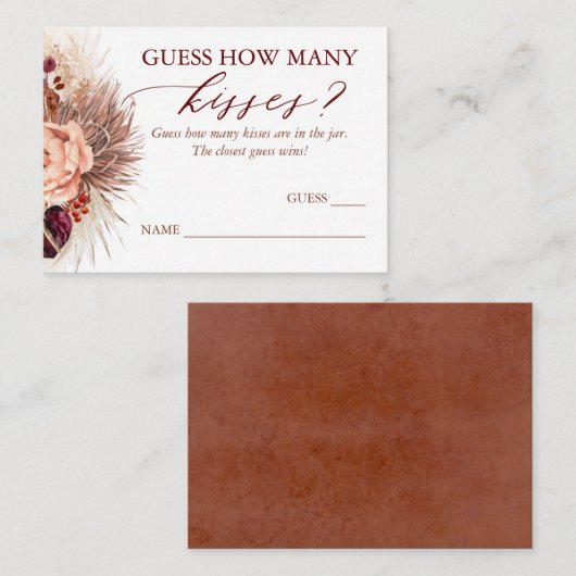 何人のキススグラスのゲームカード エンクロージャーカード (正面/裏面)