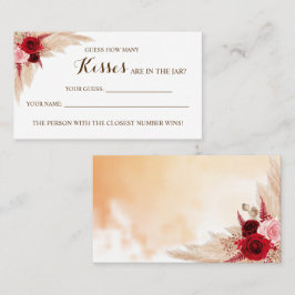 何人のキスパンパブライダルシャワーゲームカード プレイスカード