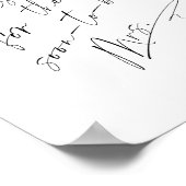 何人のキスパールとプロセッコブライダルシャワー ポスター (角)