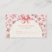何人のキスピンクローズブライダルシャワー エンクロージャーカード (正面)