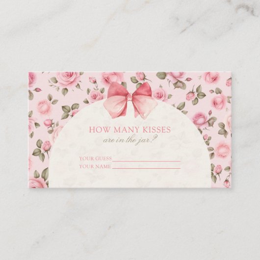 何人のキスピンクローズブライダルシャワー エンクロージャーカード (正面)