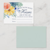 何人のキスフローラ多肉性ブライダルシャワー エンクロージャーカード (正面/裏面)