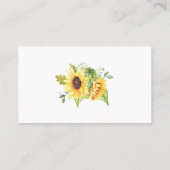 何人のキスブライダルシャワーひまわり花ゲームカード プレイスカード (裏面)