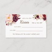 何人のキスマルサラブライダルシャワーゲームカード プレイスカード (正面)