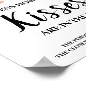 何人のキスマルサラブライダルシャワーゲームサイン ポスター (角)