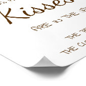 何人のキスマルサラブライダルシャワーゲームサイン ポスター (角)