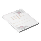 何人のキス植物性ブライダル推測カード ノートパッド (アングル)